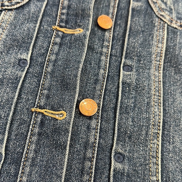Chiqle Denim Architect Cropped Jean Jacket - Picture 4 of 6